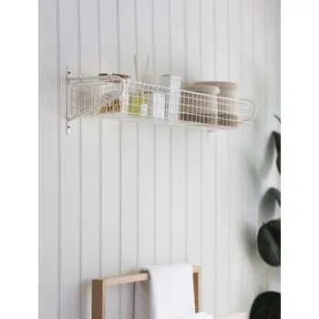 police Drátěná polička Strings bíla L