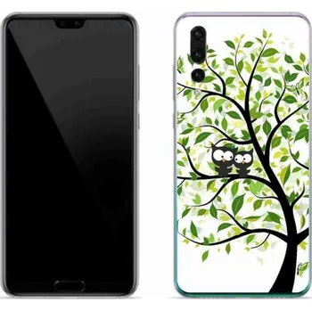 Pouzdro na mobilní telefon Gelový kryt mmCase na mobil Huawei P20 Pro - sovičky na stromě