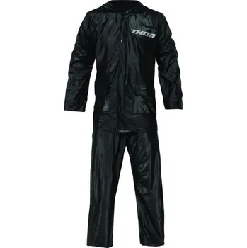 Pláštěnka Pláštěnka / komplet nepromokavých kalhotů a bundy THOR RAIN SUIT BLACK velikost 3XL (Motokrosové vybavení a doplňky)