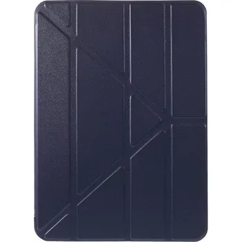 Příslušenství pro tablet Origami skládací PU kožené peněženkové pouzdro na tablet iPad Air (2020)/Air (2022) - tmavěmodré