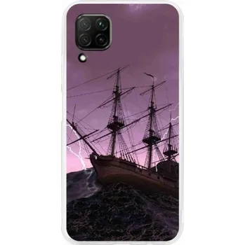 Pouzdro na mobilní telefon Gelový kryt mmCase na mobil Huawei P40 Lite - loď v bouři
