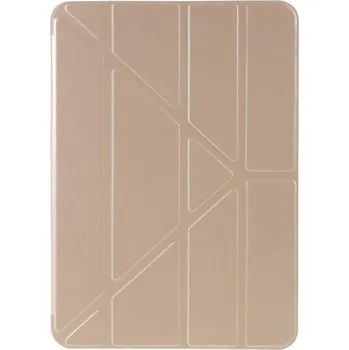 Příslušenství pro tablet Origami skládací PU kožené peněženkové pouzdro na tablet iPad Air (2020)/Air (2022) - světlehnědé