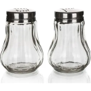 Kořenka Slánka a pepřenka MONO 40ml sklo/nerez kulatá sada 2díl.