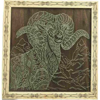 Obraz Laser Art Design. Obraz Zentangle. 9988503 motiv Zodiaku - Beran, zhotovený stylem Zentangle