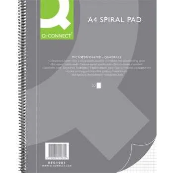 Blok Kroužkový blok Q-Connect A4, čtverečkovaný - 80 listů