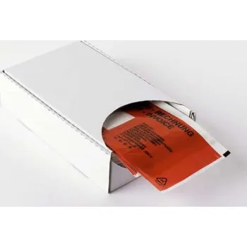 Samolepicí kapsy na zásilky - C5, průhledné s červenou, 250 ks