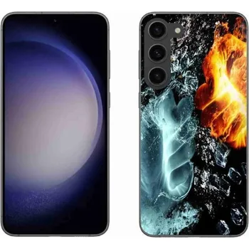 Pouzdro na mobilní telefon Gelový kryt mmCase na mobil Samsung Galaxy S23+ 5G - voda a oheň