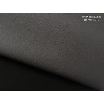 Mirtex Tkanina TENDA SOLE CARIBE 210/970 Antracitová Antracite šíře 160cm Velkoobchod Ceník: VELKOOBCHOD: po celých rolích, bez odvíjení