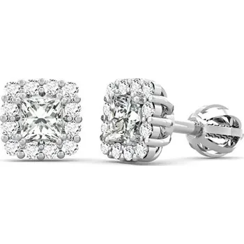 Náušnice Náušnice KOSTKA z bílého zlata se zirkony 6680318-0.0157