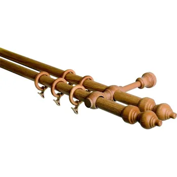 Garnýže-Hebr Garnýž 100 cm dvouřadá - dvojitá, odstín dub