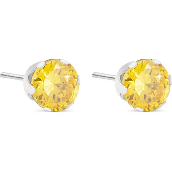 Náušnice biju Náušnice s výrazným žlutým zirkonem 0697-2 Velikost náušnice: 4 mm