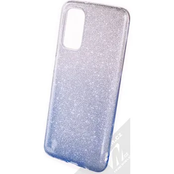 Pouzdro na mobilní telefon 1Mcz Shining Duo TPU třpytivý ochranný kryt pro Samsung Galaxy A04s, Galaxy A13 5G stříbrná modrá (silver blue)