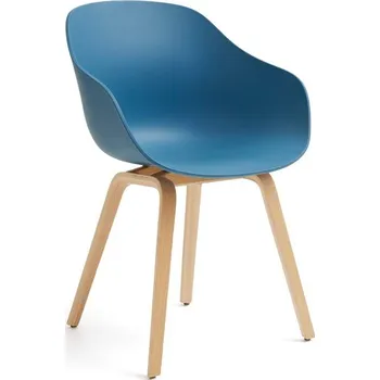 Jídelní židle HAY Židle AAC 222 Lacquered Oak Veneer, azure blue