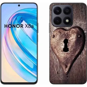 Pouzdro na mobilní telefon Gelový kryt mmCase na mobil Honor X8a - zámek ve tvaru srdce