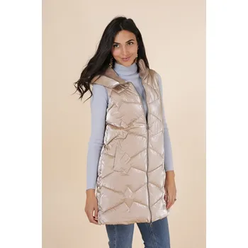 Dámské pončo Vesta s kapucí Laura Jo Paris 21049 barva: béžová, velikost: M