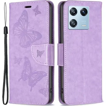 Pouzdro na mobilní telefon Butterfly knížkové pouzdro na Xiaomi 13 Pro - fialové