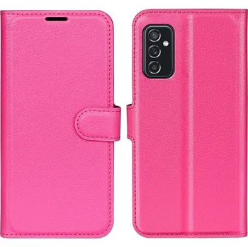 Pouzdro na mobilní telefon Litchi PU kožené peněženkové pouzdro pro telefon Samsung Galaxy M52 5G - rose
