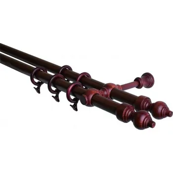 Garnýž Garnýž 140 cm dvouřadá - dvojitá, odstín mahagon