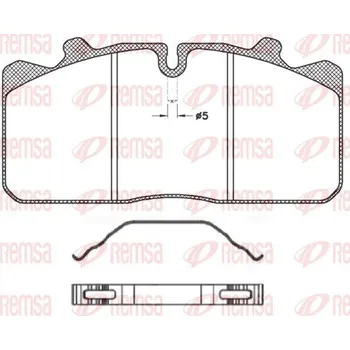 Brzdová destička Sada brzdových destiček, kotoučová brzda REMSA JCA 658.00