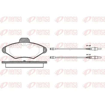 Brzdová destička Sada brzdových destiček, kotoučová brzda REMSA 0438.04