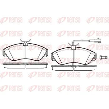 Brzdová destička Sada brzdových destiček, kotoučová brzda REMSA 0487.11
