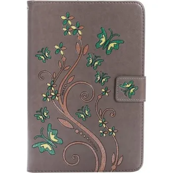 Pouzdro na tablet Butterfly knížkové pouzdro z PU kůže na iPad mini, iPad mini 2, iPad mini 3 - šedé