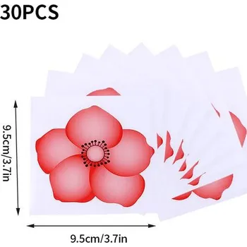 Přípravek proti hmyzu Samolepící past na létající hmyz ve tvaru květin - 30 ks - Červená