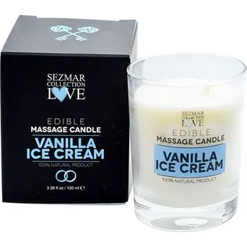 Masážní přípravek Sezmar Love Přírodní masážní svíčka vanilka 100 ml