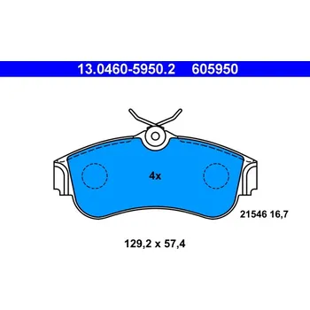 Auto-moto Sada brzdových destiček, kotoučová brzda ATE 13.0460-5950.2