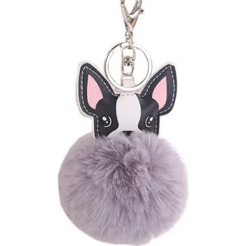 Přívěsek na kabelku kožešinová bambule Pejsek Who cares CARBRL31GRAF