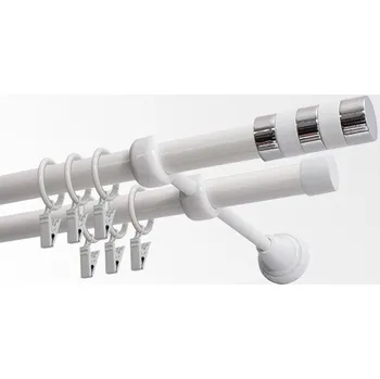 Garnýž Garnýž kovová 260 cm dvouřadá - dvojitá 19 Sigma bílá