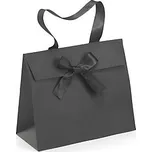 Dárková taška se saténovou stuhou 240 x 200 x110 mm, černá - Balení po 1 ks