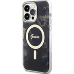 Guess marble IML gelový obal s MagSafe na iPhone 14 Pro Max - černý