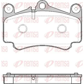 Brzdová destička Sada brzdových destiček, kotoučová brzda REMSA 0981.00