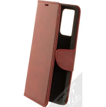 Pouzdro na mobilní telefon 1Mcz Porter Book flipové pouzdro pro Samsung Galaxy A72, Galaxy A72 5G tmavě červená (dark red)