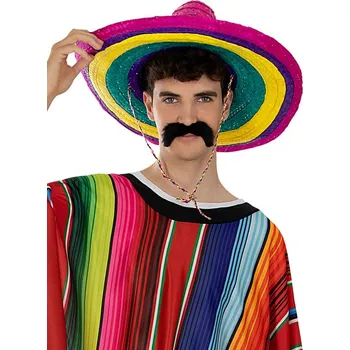 Karnevalový doplněk Funiglobal - Vícebarevné mexické sombrero -