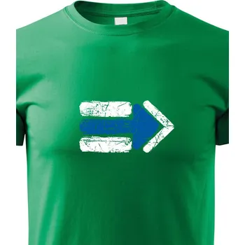 Chlapecké tričko Dětské tričko Turistická šipka - modrá, Barva Zelená, Velikost 134 cm/8 roků, Canvas Dětské tričko Bezvatriko.cz 2080