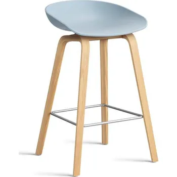 Barová židle HAY Barová stolička AAS 32 Low Lacquered Oak Veneer, slate blue