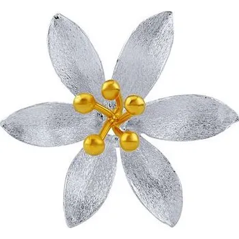 Šperkovnice Stříbrná brož květ Connie zlacená 18 kt. zlatem KRN1532307BGP