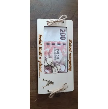 Dřevěné narozeninové přání