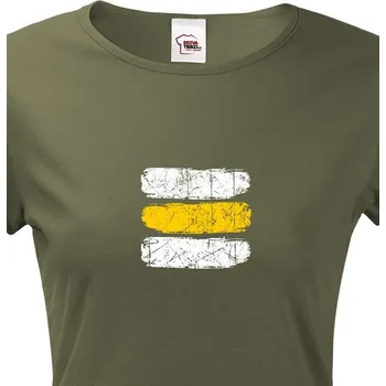 Dámské tričko Dámské tričko Turistická značka - žlutá, Barva Military - 69 Bezvatriko.cz 2079