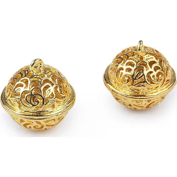 Příze Rolničky filigránové 18mm zlaté (Rolničky 18mm zlaté)