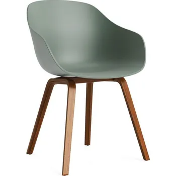 Jídelní židle HAY Židle AAC 222 Lacquered Walnut Veneer, fall green