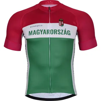 cyklistický dres BONAVELO Cyklistický dres s krátkým rukávem - HUNGARY - červená/bílá/zelená 5XL