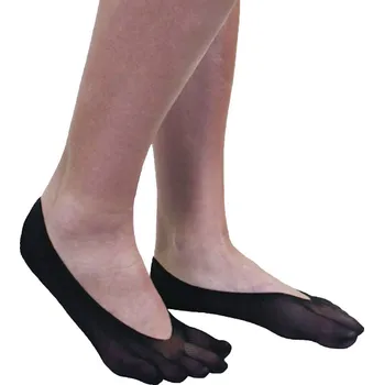 Dámské punčochy PLAIN BALLERINA prstové nylonové ponožky do balerín ToeToe