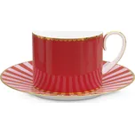 Pip Studio šálek s podšálkem Love Birds červený, 125 ml