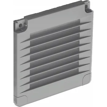 Příslušenství pro vzduchotechniku airRoxy MSZs 200x200 plastová hranatá větrací mřížka se záslepkami, šedá
