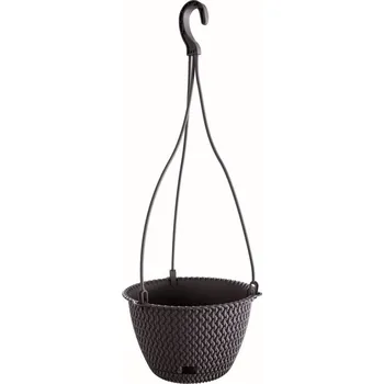 Květináč Prosperplast Květináč SPLOFY ROUND W závěsný 23 cm - barva: antracit