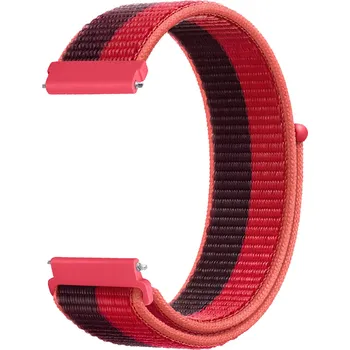 Řemínek na hodinky Nylonový řemínek 20mm Barevná varianta: Červeno-Černá