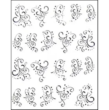 Umělé nehty Zdobení černé - Ornament č.1